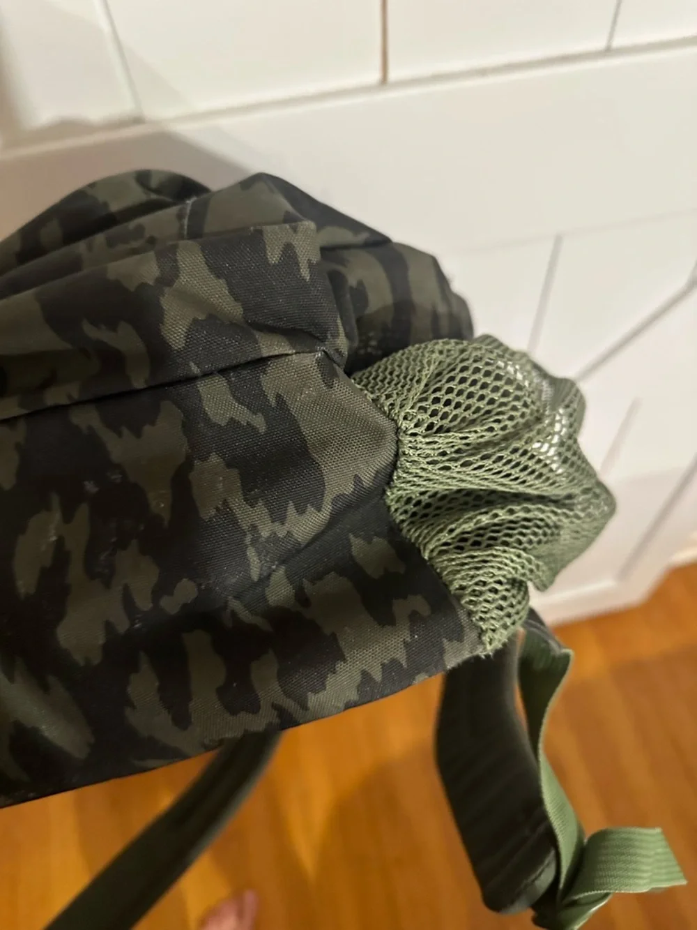 Jansport Green Camo Backpack with Multiple Pockets